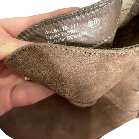 Not Rated Brown Faux Suede Fringe Booties - Picture 5 of 6